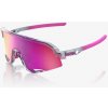 MTB brýle 100% SLENDALE - SLENDALE - Polished Translucent Grey - Purple Multilayer Mirror Lens