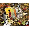 ZUTY Maľovanie podľa čísel - ABSTRAKTNÁ RYBA ŽLTÁ Rámovanie: vypnuté plátno na rám, Rozmer: 80x100 cm