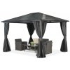 Moderný záhradný altánok Santiago 3x3,6 m Garden Point antracyt