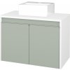 Dreja Skrinka pod umývadlo VISIT SZD2 70 (umývadlo Gladi) - N01 Biela lesk / Úchytka T34 - nerez / M20 Mint grey mat
