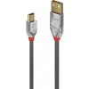 Lindy 36633 USB, USB 2.0 USB-A zástrčka, USB Mini-B zástrčka, 3m, sivý