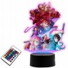 LAMPKA na SKLE Demon Slayer Manga Anime 3D LED RGB + DIAĽKOVÝ OVLÁDAČ 16 FARIEB