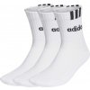 Ponožky adidas, 3-STRIPES LINEAR 3P biela,čierna S