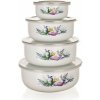 Banquet 8-dílná sada smaltovaných misiek Lavender 10 x 4,7 cm 14 x 6,1 cm 16 x 6,8 cm 18 x 7,5 cm