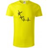 EKG bouldering - Tričko z organickej bavlny - S ( Citrónová )