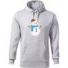 Snehuliak so šálom - Mikina pánska Cape s kapucňou - 2XL ( Svetlosivý melír )