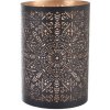 Svietnik kovový MANDALA čierna/zlatá O0534/1