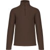 Kariban Mikina Kariban K912 Enzo s 1/4 zipem, mikrofleecová COT20K91214002-chocolate M Čokoládová