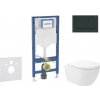 Geberit Duofix - Set predstenovej inštalácie, klozetu Oudee Vortex a dosky softclose, tlačidlo Sigma30, čierna lesk/čierna mat SANI11CA5147B