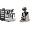 Rocket Espresso Appartamento, black/white + Eureka Mignon Single Dose, Chrome & Oak
