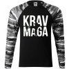 T-ričko Krav Maga pánske tričko dlhý rukáv trička bledosivá