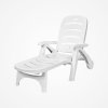Dortun | Kvalitné skladacie plastové lehátko – DT‑LEHPL01W biely