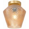 LUCIDE 03134/01/62 ROSALIND Prisadené stropné svietidlo E27 1x40W jantárová, matná zlatá/mosadz