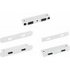 2x USB nabíjačka, ovál/ obdĺžnik biela