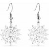 Troli Krásne visiace náušnice z ocele Snehové vločky