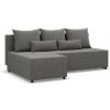 Rohová rozkladacia sedačka FERMO Lux tmavosivá