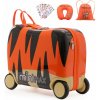 Kufor detský Aerolite MiniMax Ride-On Tiger - oranžový