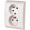 2-zásuvka (4FN 150 88.901) biela natočená /TESLA Stropkov PRAKTIK