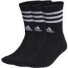 adidas Performance adidas 3-Stripes Cushioned Crew Socks 3 Pairs Čierna