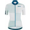 SANTINI Cyklistický dres s krátkym rukávom - TONO SFERA LADY - biela/modrá S