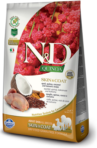 N&D GF Quinoa Skin & Coat Adult Dog Quail 2,5 kg