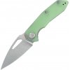 KUBEY Coeus Stonewashed Sandvik 14C28N Blade Jade G-10 Linerlock KU122V