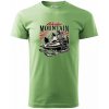 Snežný skúter kostra - Klasické pánske tričko vyššej gramáže - 4XL ( Trávová zelená )