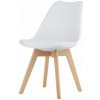 SUPPLIES BJORN Jedálenská škandinávska stolička - biela farba