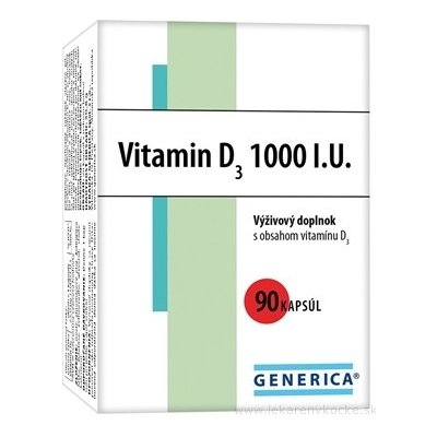 GENERICA Vitamin D3 1000 I.U. cps 1x90 ks