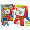 Lean Toys Obojstranná tabuľa Stojan na kriedové perá Projektor Obrázky Červená
