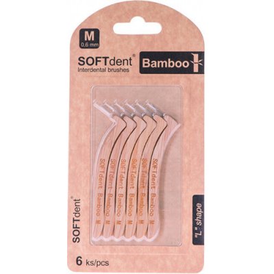 SOFTdent Bamboo Interdental Brushes medzizubné kefky z bambusu 0,6 mm 6 ks