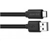 Dátový a nabíjací kábel USB - USB Type-C, 100cm, čierna