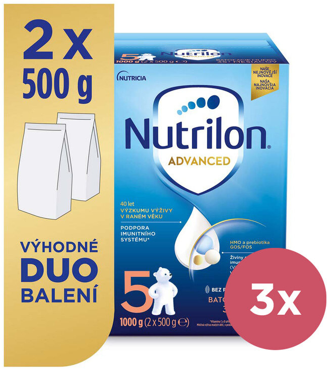 Nutrilon 5 Advanced DUO Balenie 3 x 1 kg