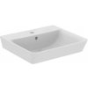 Ideal Standard Connect Air - Umývadlo Cube, 50x46x16 cm, s prepadom, otvor na batériu, biela E030101