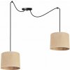 Light Home Závesné svietidlo Juta Spider, 2x jutové tienidlo, (výber z 2 farieb konštrukcie), (fi 20cm)