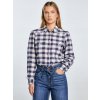 Big Star dámska flanelová kockovaná košeľa INDINA modro béžová