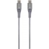 Skross USB kábel USB 2.0 USB-C ® zástrčka, USB-C ® zástrčka 1.20 m space Grau guľatý, flexibilný, látkový poťah SKCA0017C-C120CN; SKCA0017C-C120CN