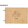 Dřevěné Fotoalbum na Šířku A4 Motiv Rodina Výběr Variant Varianta: Varianta 2