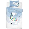 DETEXPOL Obliečky do postieľky Zebra modrá Bavlna, 100/135, 40/60 cm