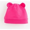 Dojčenská bavlnená čiapočka New Baby Kids tmavo ružová 62 (3-6m)