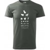 Očný test zvieratká - Klasické pánske tričko vyššej gramáže - 2XL ( Tmavá bridlica (sivá so zeleným nádychom) )