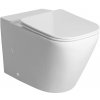 SAPHO - IMALA WC kombi misa, Vortex Rimless, 61x35,5cm, spodný/zadný odpad, biela PC107-111