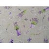 Dekoračná látka LEVANDULE lila šírka 140 cm