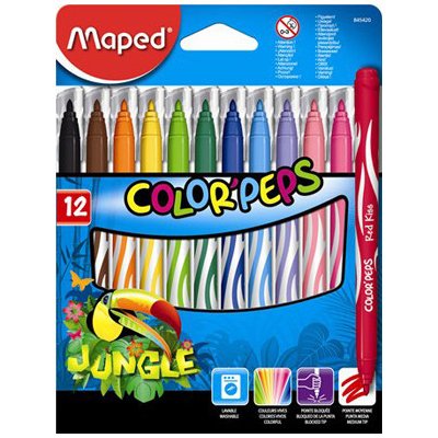 Fixy Maped Color Peps motív džungľa 12 ks