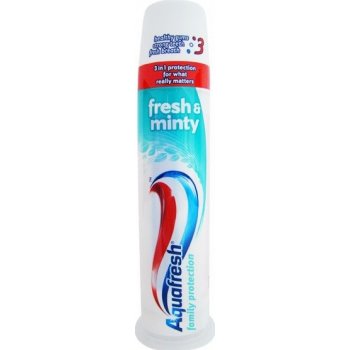 Aquafresh Family Protection Whitening zubná pasta s dávkovačom 100 ml