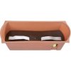 Nohel Garden Truhlík samozavlažovací FLORA s knôty plastový terakota - 60x20x16cm