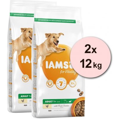 IAMS Dog Adult Large Breed Chicken 2 x 12 kg