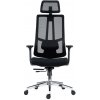 Tennesse kancelárske kreslo sieťovina / textilia, 54 cm, 5 - 8 hod., 49 - 54 cm, synchro s posuvom sedáku, 150kg, 49 cm, 47,5 cm, kovový, nastav. výšky, hĺbky, integrovaný, 125 - 143 cm, Čierna, 19,5