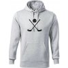 Florbalové hokejky - Mikina pánska Cape s kapucňou - 3XL ( Svetlosivý melír )