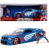 Jada Toys Avengers Marvel Hollywood Rides Diecast Model 2006 Ford Mustang GT s figurkou Captain America 1:24